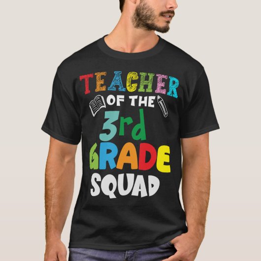 Welkom terug bij School Custom T-shirt Teacher Squ (Voorkant)