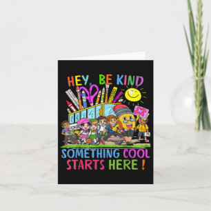Welkom terug bij School Happy First Day Teacher Bu Kaart