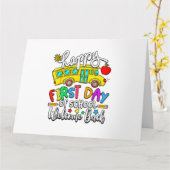 Welkom terug bij School Happy First Day Teacher Bu Kaart (Gele Bloem)