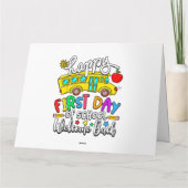 Welkom terug bij School Happy First Day Teacher Bu Kaart (Achterkant)