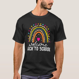Welkom terug bij School Leopard Rainbow Teachers S T-shirt