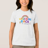 Welkom terug bij School Rainbow Design Tri-Blend Shirt (Voorkant)
