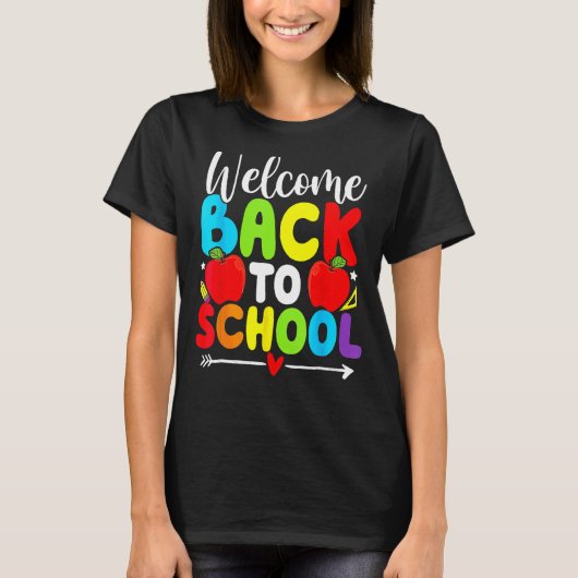 Welkom terug bij School TShirt Grappige Leraar Lov (Voorkant)