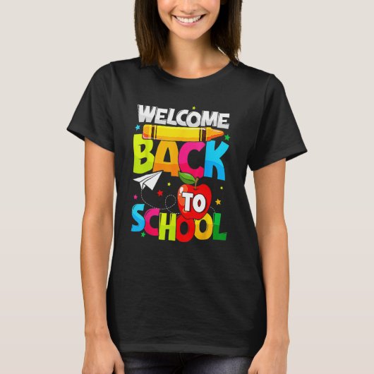 Welkom terug bij School TShirt Grappige student le (Voorkant)