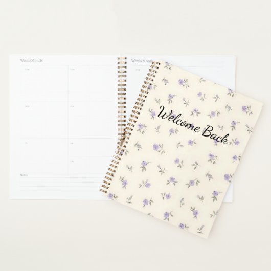 Welkom terug bloem notebook voor student planner (Display)