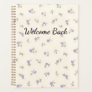 Welkom terug bloem notebook voor student planner