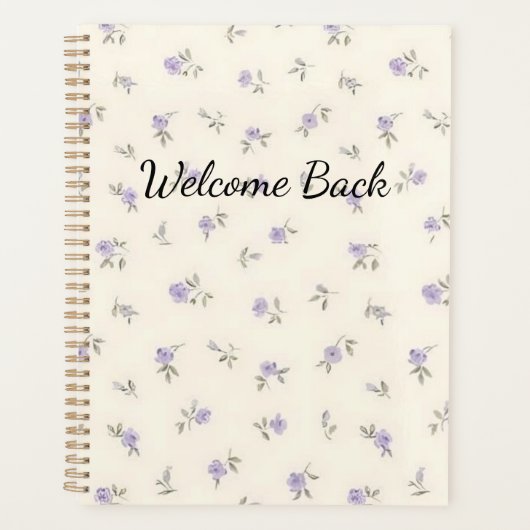 Welkom terug bloem notebook voor student planner (Voorkant)
