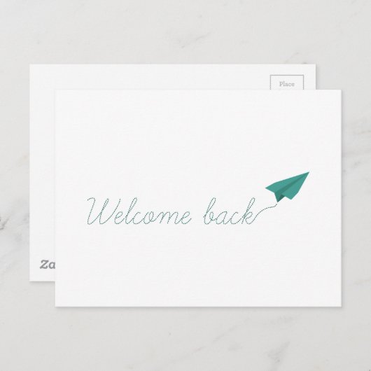 Welkom terug briefkaart (Voorkant / Achterkant)