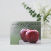 Welkom terug Briefkaarten voor docenten en schoolp (Staand voorkant)