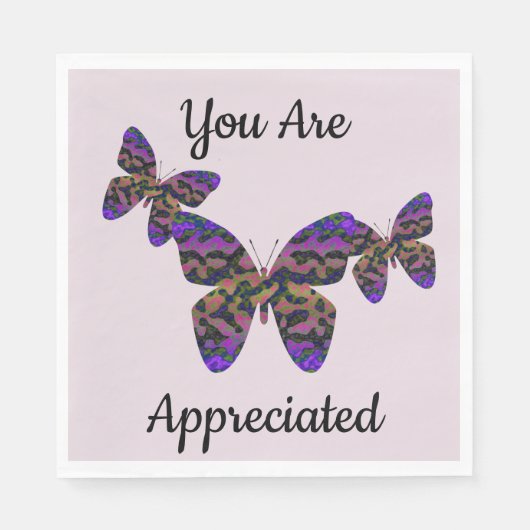 Welkom terug Bright Butterflies Business Employee Servet (Voorkant)