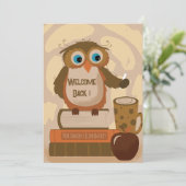 Welkom terug Brown Owl Teacher Invitation Kaart (Staand voorkant)