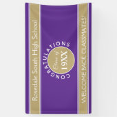 Welkom terug! CUSTOM class reünie banner (Verticaal)