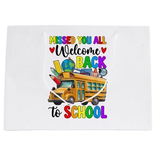Welkom terug eerste schooldag buschauffeur groot cadeauzakje (Voorkant)