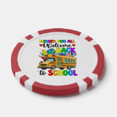 Welkom terug eerste schooldag buschauffeur poker chips (Enkel)