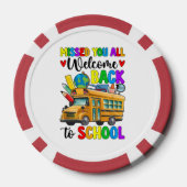 Welkom terug eerste schooldag buschauffeur poker chips (Achterkant)