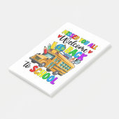 Welkom terug eerste schooldag buschauffeur post-it® notes (Schuin)