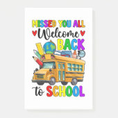 Welkom terug eerste schooldag buschauffeur post-it® notes (Voorkant)