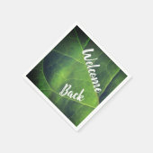 Welkom Terug Green Leaf Foto Vrijwilliger Medewerk Servet (Hoek)