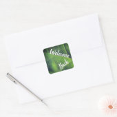 Welkom Terug Helder Groen Blad Vrijwilliger Medewe Vierkante Sticker (Envelop)