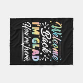 Welkom terug, ik ben blij dat je hier bent, de eer fleece deken (Voorkant (Horizontaal))