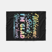 Welkom terug, ik ben blij dat je hier bent, de eer fleece deken (Voorkant (Horizontaal))