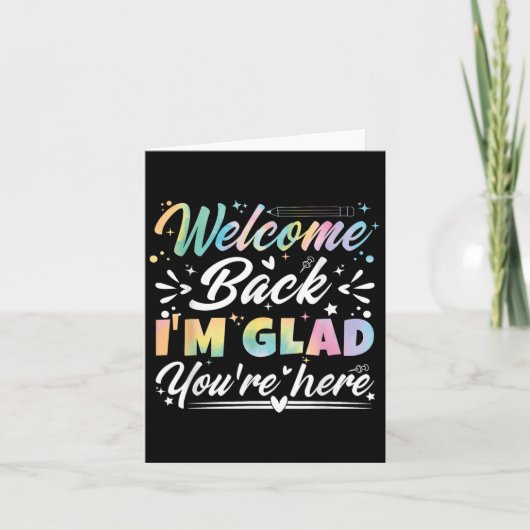 Welkom terug, ik ben blij dat je hier bent, de eer kaart (Voorkant)