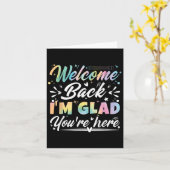 Welkom terug, ik ben blij dat je hier bent, de eer kaart (Gele Bloem)