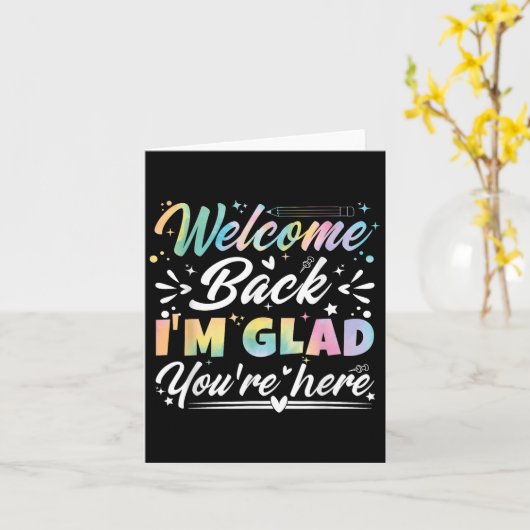 Welkom terug, ik ben blij dat je hier bent, de eer kaart (Gele Bloem)