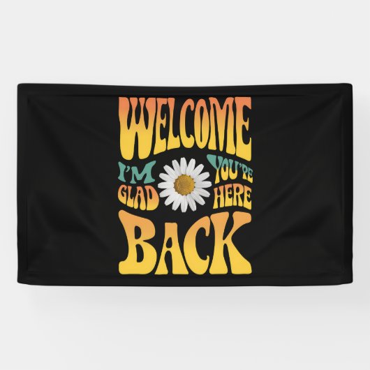 Welkom terug, ik ben blij dat je hier bent docent spandoek (Horizontaal)