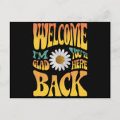 Welkom terug Ik ben blij dat je hier bent leraar Briefkaart (Voorkant)