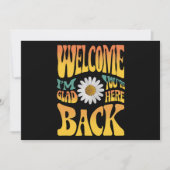 Welkom terug Ik ben blij dat je hier bent leraar Kaart (Voorkant)