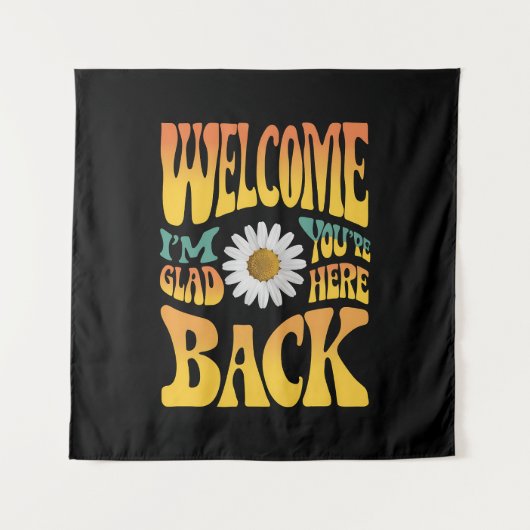 Welkom terug Ik ben blij dat je hier bent leraar Wandkleed (Voorkant)