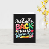 Welkom terug ik ben blij dat je hier bent terug na kaart (Gele Bloem)