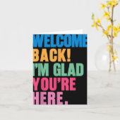 Welkom terug Ik ben blij dat je hier bent Terug na Kaart (Gele Bloem)