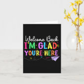 Welkom terug ik ben blij dat je hier bent terug na kaart (Gele Bloem)