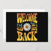 Welkom terug ik ben blij dat je hier leraar bent  kaart (Voorkant / Achterkant)