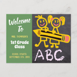 Welkom terug in de brieven van schoolleraar Chalkb Briefkaart