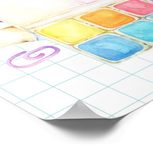 welkom terug in de kleuterschool , kunstklasse sch poster (Hoek)