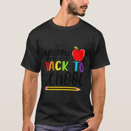 Welkom terug in schooldocenten t-shirt (Voorkant)