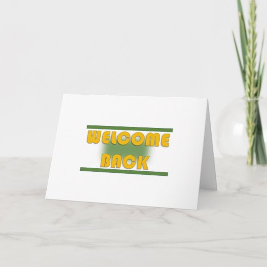 Welkom terug Kaart (Voorkant)