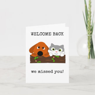 Welkom Terug Kaart, We Hebben Je Gemist, Schattig, Kaart