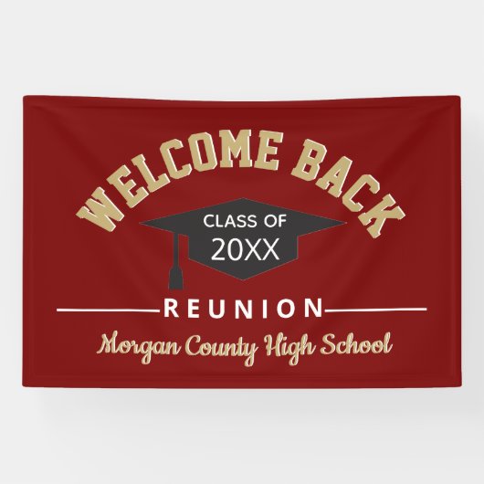 Welkom terug Klasse reunion groot Spandoek (Horizontaal)