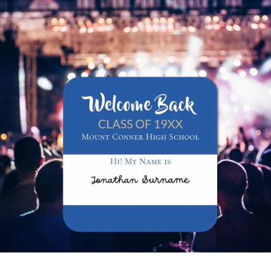 Welkom terug! Klasse Reunion-stickers Vierkante Sticker