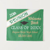 Welkom terug! klassenreünie wandkleed (Voorkant (horizontaal))