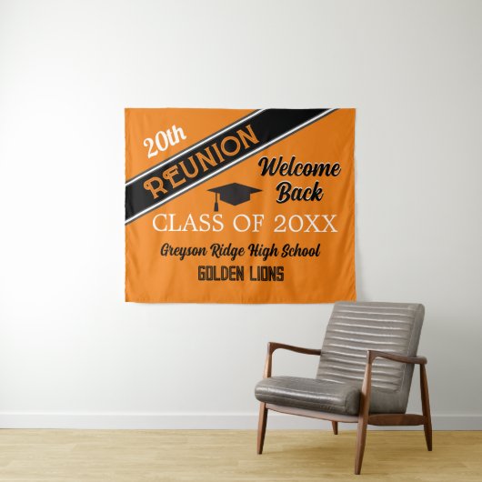 Welkom terug! klassenreünie wandkleed (In Situ (horizontaal))