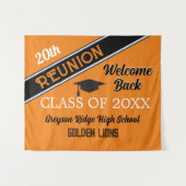 Welkom terug! klassenreünie wandkleed (Voorkant (horizontaal))