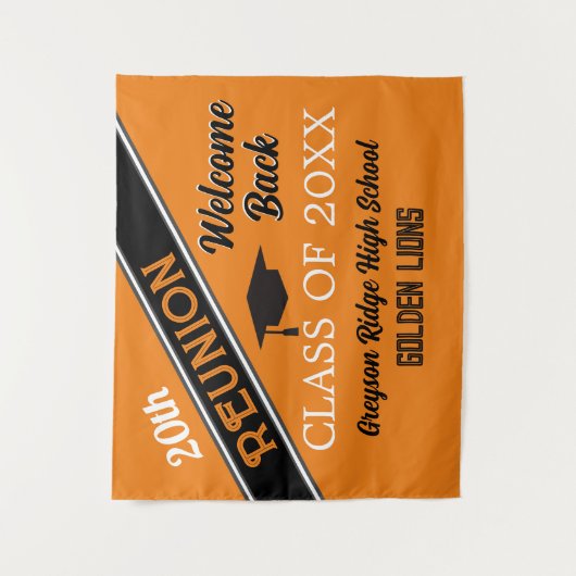 Welkom terug! klassenreünie wandkleed (Voorkant)