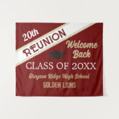 Welkom terug! klassenreünie wandkleed (Voorkant (horizontaal))