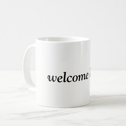 welkom terug koffiemok (Voorkant links)