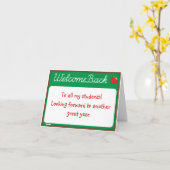 Welkom Terug Leraar Notitie Kaart (Gele Bloem)